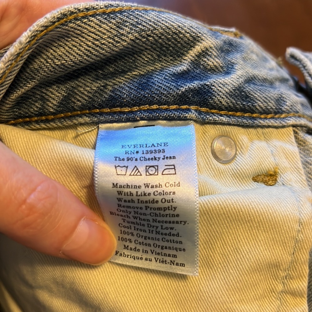 everlane 90s cheeky high rise denim 28 rigid NWT - Picture 5 of 9